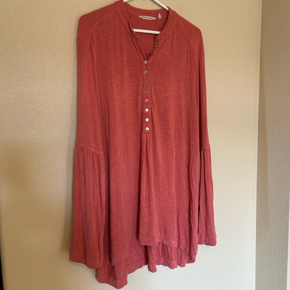 Soft Surroundings Women's Boho Bell Sleeves Flowy Blouse 3X - Picture 3 of 10